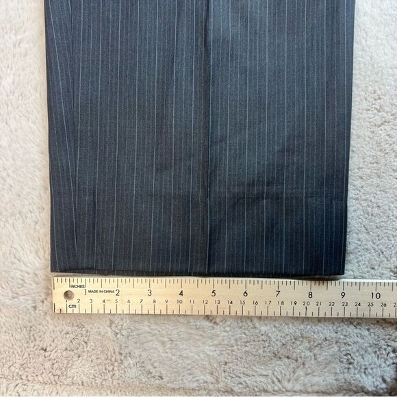Giorgio Armani Black Label Grey Pinstripe Dress Pants Mens Size 38 Wool - Picture 10 of 12